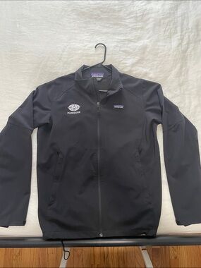 Patagonia Black Lightweight Full-Zip Jacket with Logos